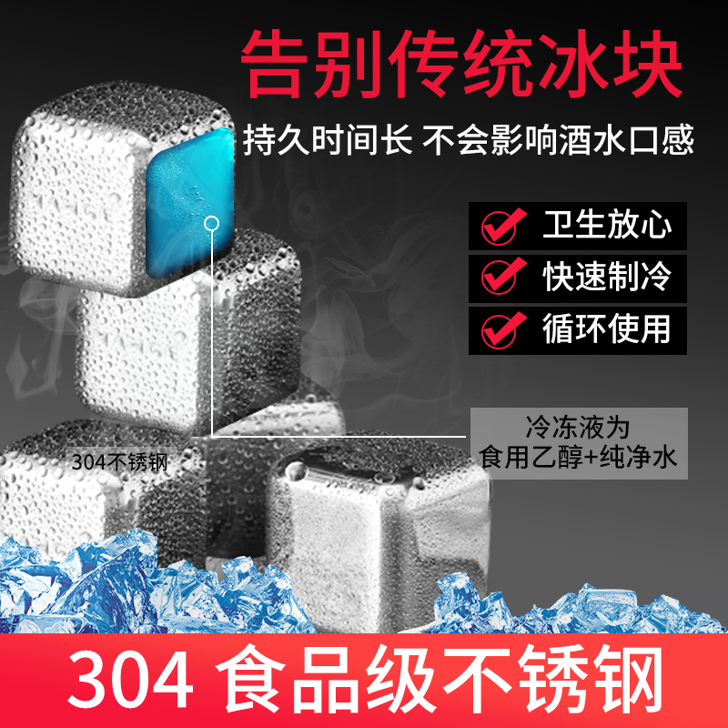 304速冻不锈钢冰块铁金属冰粒家用威士忌啤酒冰酒石雪碧冰镇神器在类目 餐饮具, 酒壶/酒杯/酒具, 冰夹中 - 来自Buy2taobao.com提供专业的淘宝代购服务