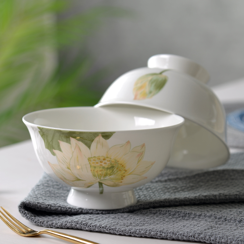 唐山骨瓷餐具5英寸碗高底足米饭碗陶瓷碗高足碗高脚碗不烫手汤碗在类目 餐饮具, 餐具, 碗中 - 来自Buy2taobao.com提供专业的淘宝代购服务