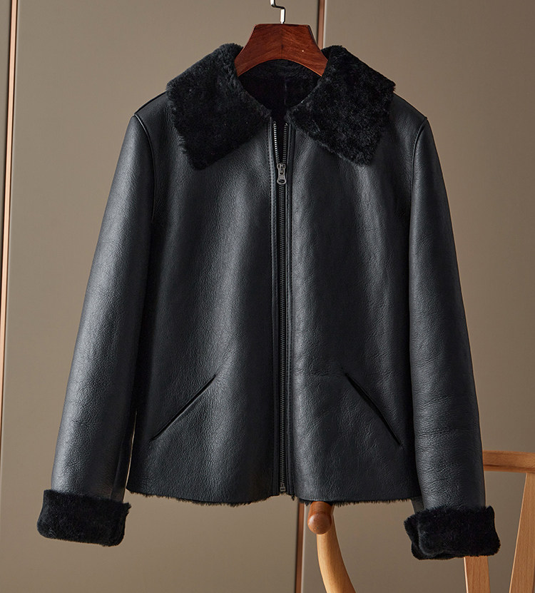 春天家 法柜  美丽诺羊皮毛一体大衣皮草女684n