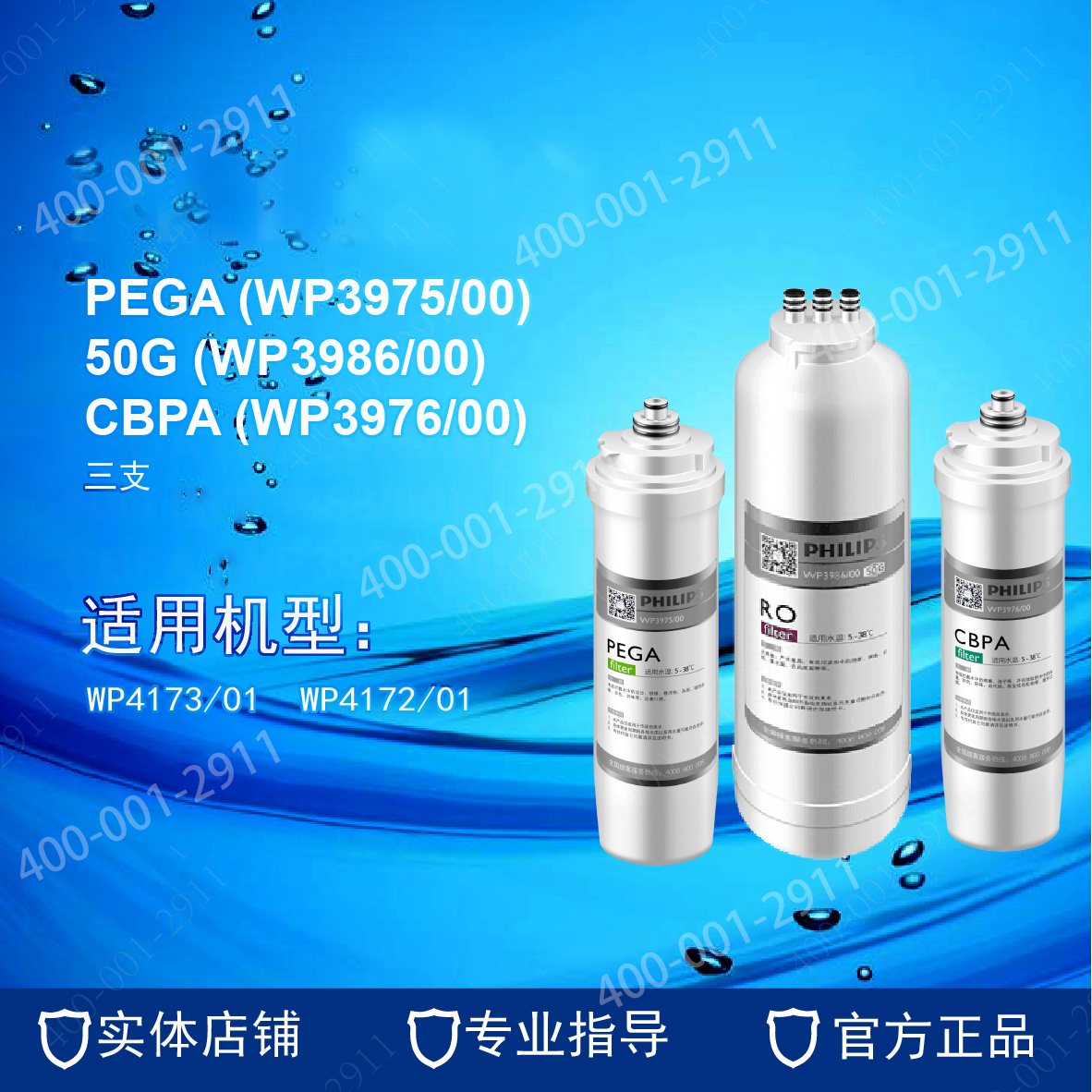 飞利浦净水器滤芯PEGA+RO50G+CBPA三支 适用WP4173 WP4172全套滤在类目 厨房电器, 厨房家电配件, 净水/饮水机配件耗材中 - 来自Buy2taobao.com提供专业的淘宝代购服务