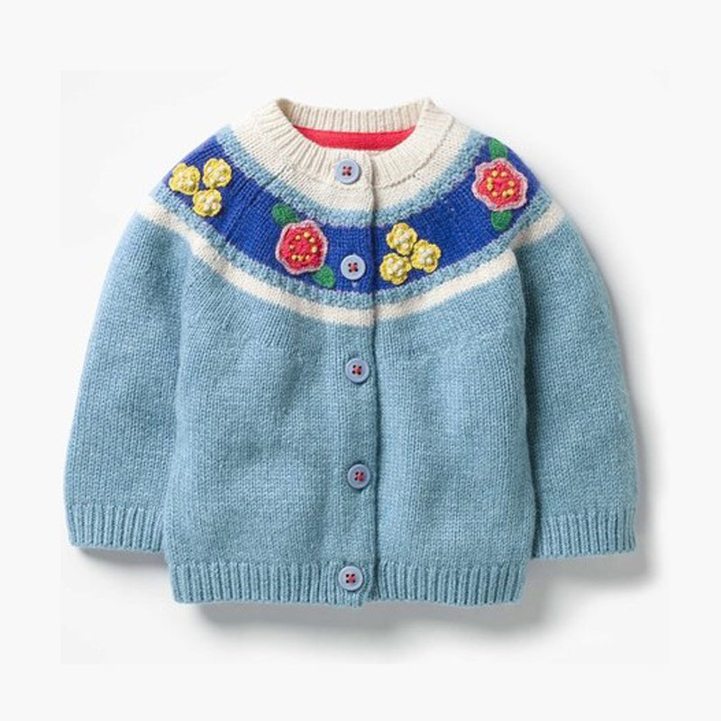 女童毛衣开衫小女孩上衣春秋儿童装线衣外套童装女童针织衫春装_5折