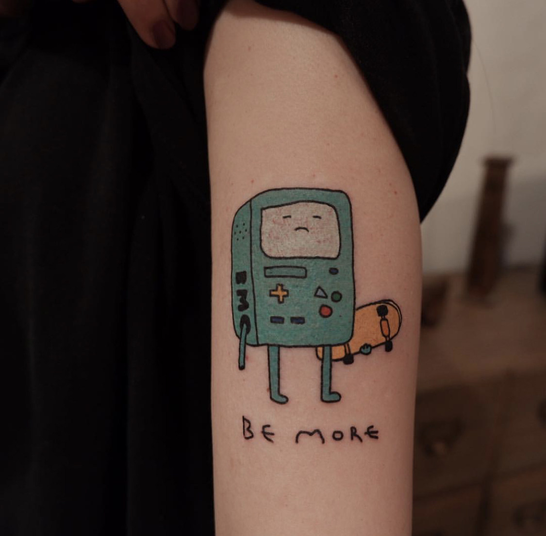 hge tattoo独家手绘 滑板游戏机器人 可爱卡通防水纹身贴 a108