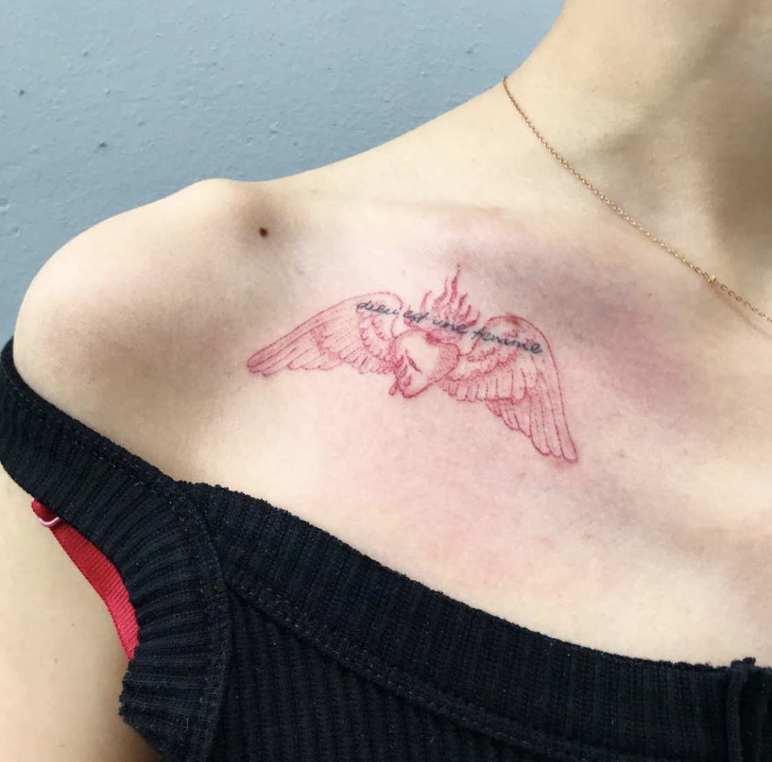 HGE TATTOO独家手绘 天使之心手写英文 手绘仿真防水纹身贴 A154在类目 彩妆/香水/美妆工具, 身体彩绘中 - 来自Buy2taobao.com提供专业的淘宝代购服务