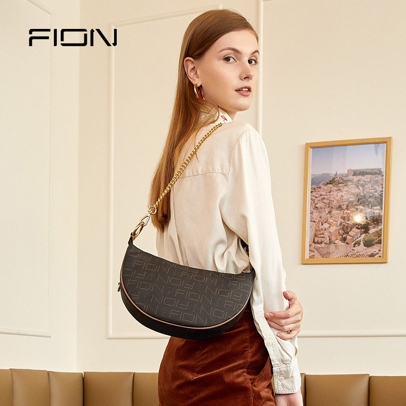 fion菲安妮旗舰店的优惠券大全—fion/菲安妮新款单肩腋下包 时尚通勤