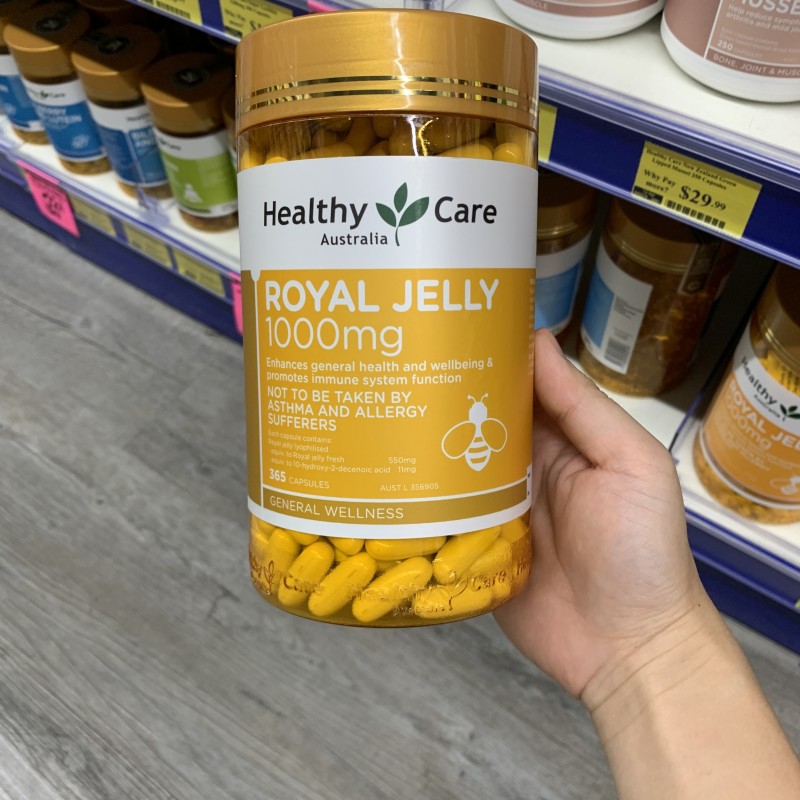 直邮 Healthy Care 蜂王浆 Royal Jelly 1000mg 365粒纯天然