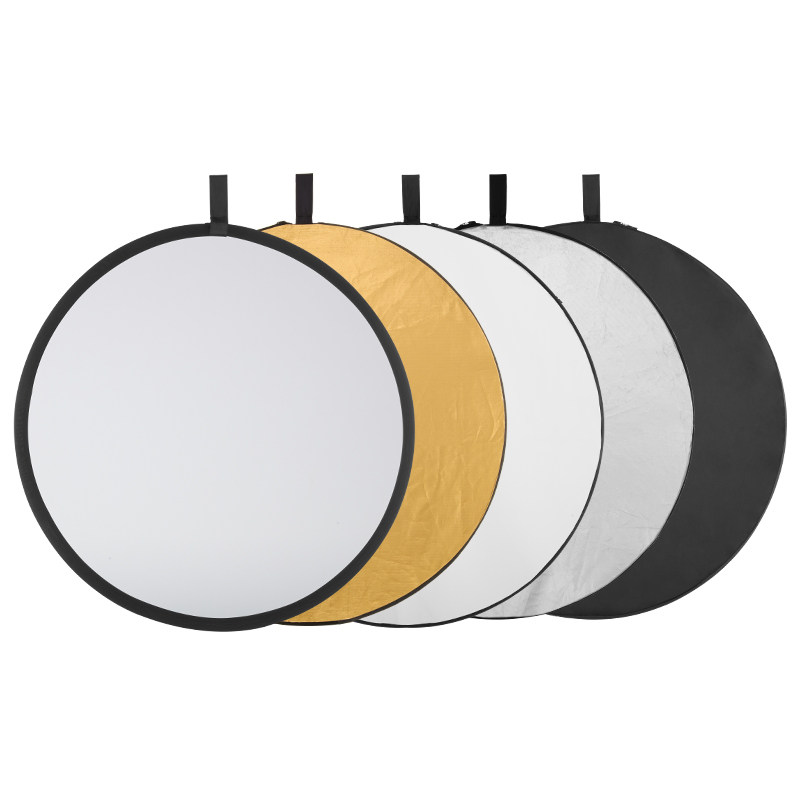 五合一折叠圆形便携摄影打光板补光遮光吸光板户外人像拍照柔光挡光板