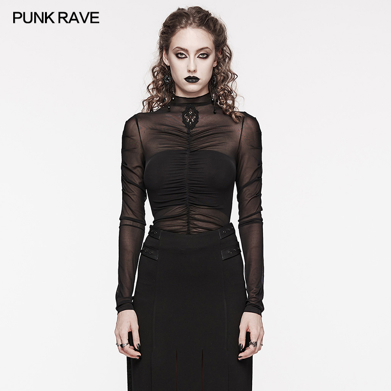 小破亚文化 PUNK RAVE pr朋克状态原创女装 暗黑哥特Goth骨架T恤