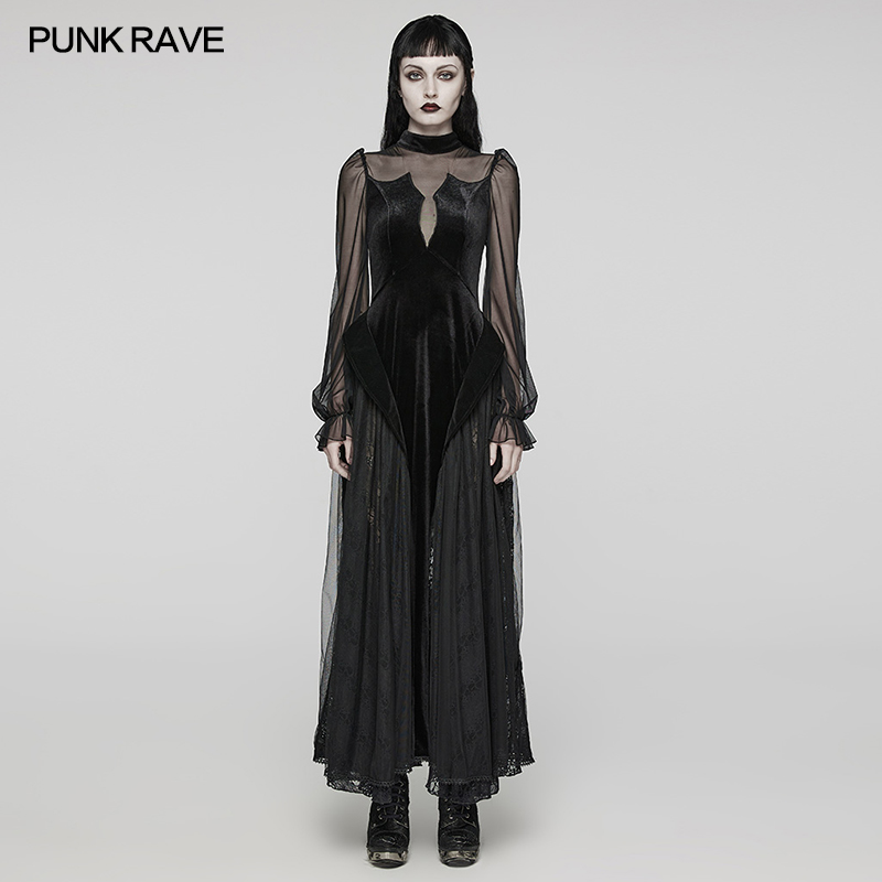 小破亚文化 PUNK RAVE pr朋克状态女装 暗黑goth华丽礼服蕾丝裙