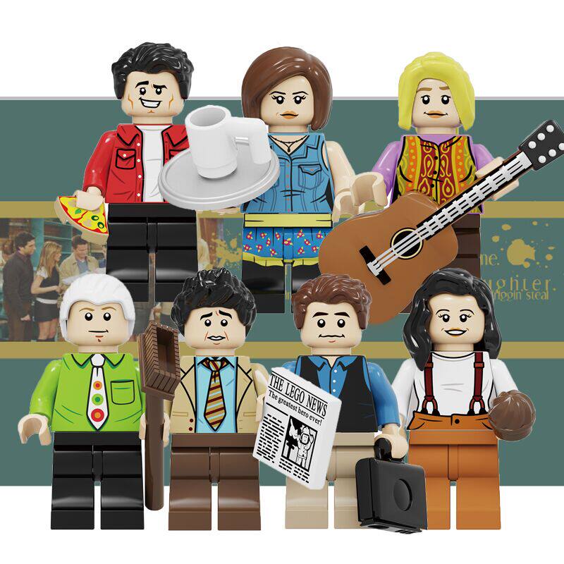 cy1002第三方老友记人物菲比布菲瑞秋格林拼装积木人仔009-015