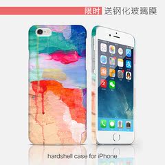 iPhone6 6S 手机壳4.7寸5.5寸苹果6Plus保护壳硬壳包边手绘彩壳