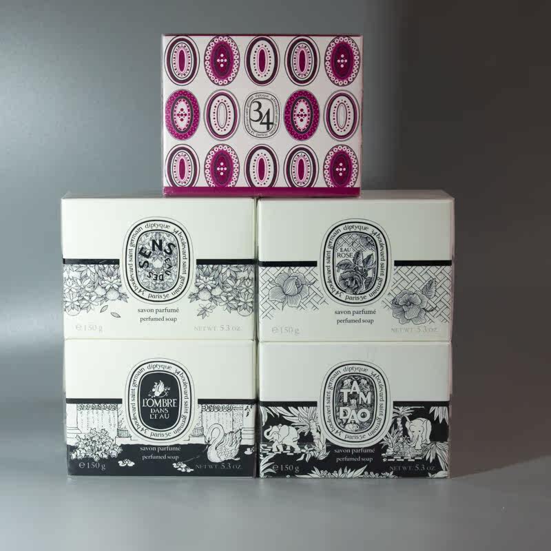 现货diptyque香氛皂玫瑰檀道感官之水影中水34号艺术香皂
