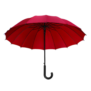 长柄黑色雨伞女彩虹伞结婚新娘伞婚庆创意大红婚庆雨伞弯柄广告伞