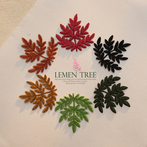 树叶刺绣植物布贴衣服装饰补丁贴diy衣服装饰多色