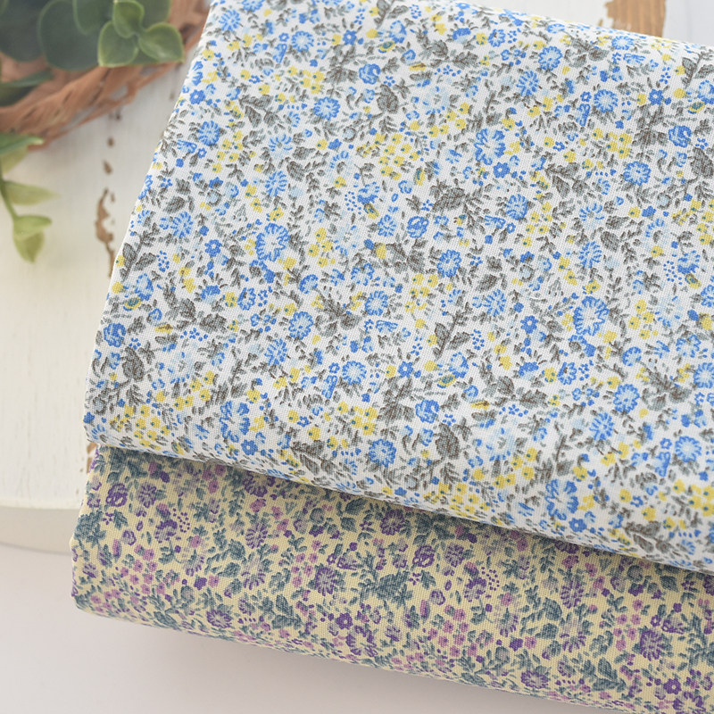 小面团布料日本进口纯棉小碎花面料春夏衣服衬衫童装娃衣手工z