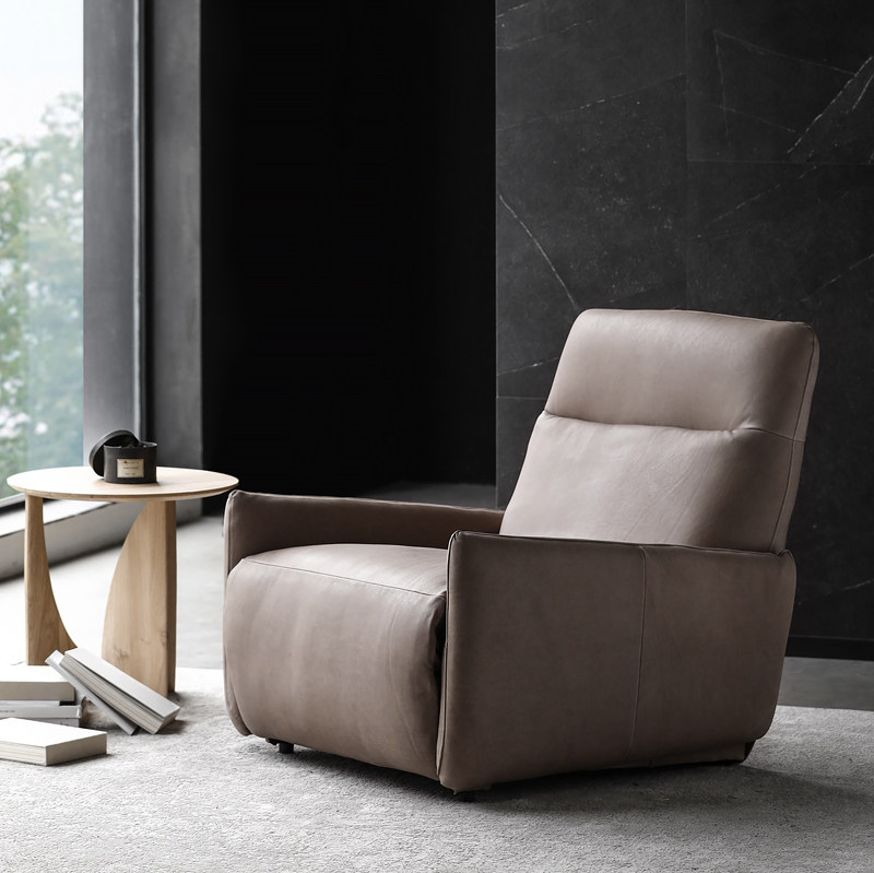 北欧表情norhor/进口全真皮/fobo家庭影院电动功能沙发单人椅3色k