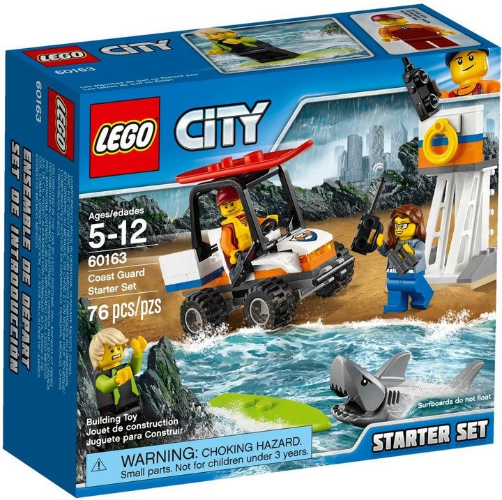乐高lego 60163城市系列city 海岸巡防队入门组2017款智力玩具
