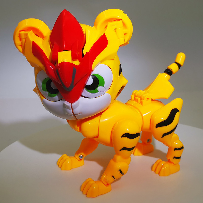 猪猪侠之超星萌宠玩具超级铁拳虎阿五变形合体机器人五灵全套正版