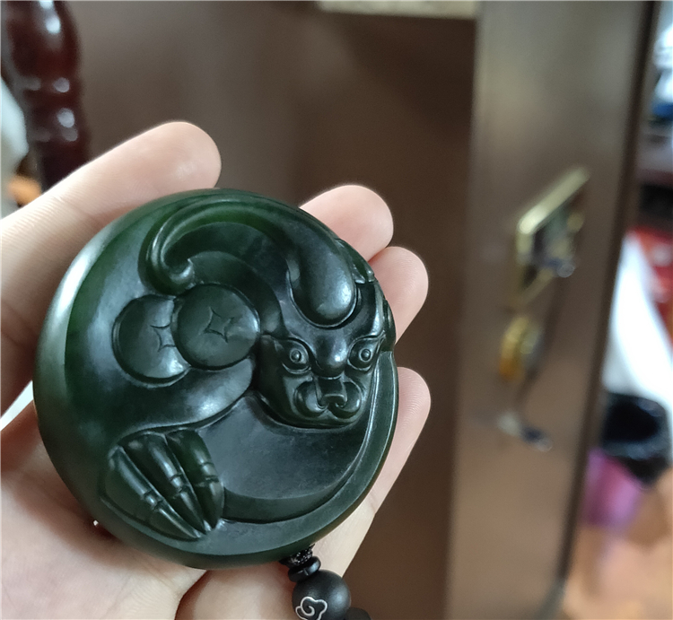 新疆和田碧玉籽料镯子芯貔貅手把件项链手链挂件吊坠平安扣xx13