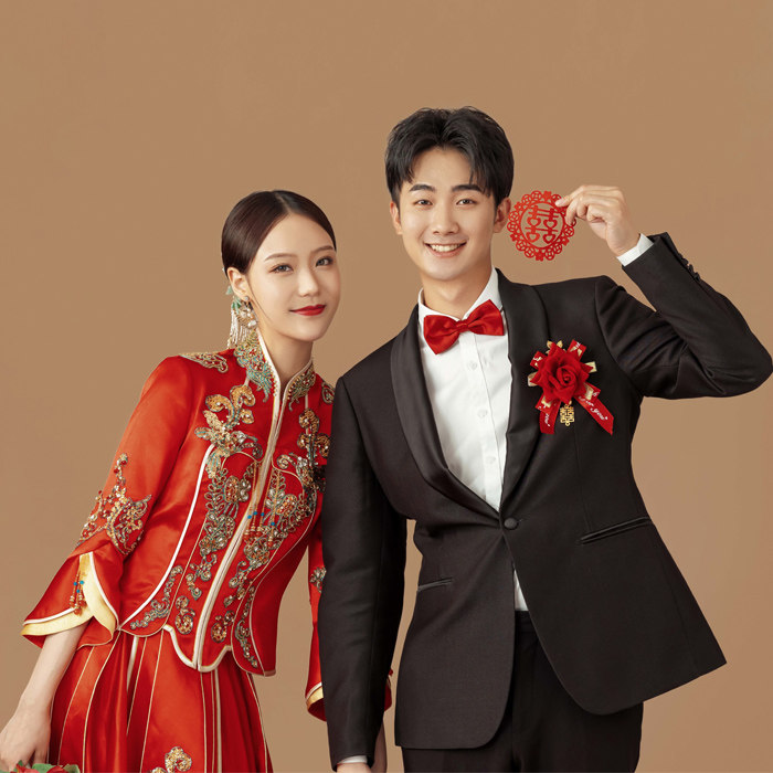 2023新中式婚纱照样片室内影楼婚纱摄影样片古装汉服中国风276