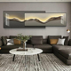 现代轻奢客厅装饰画抽象意式极简挂画叠加画高级感沙发背景横版挂