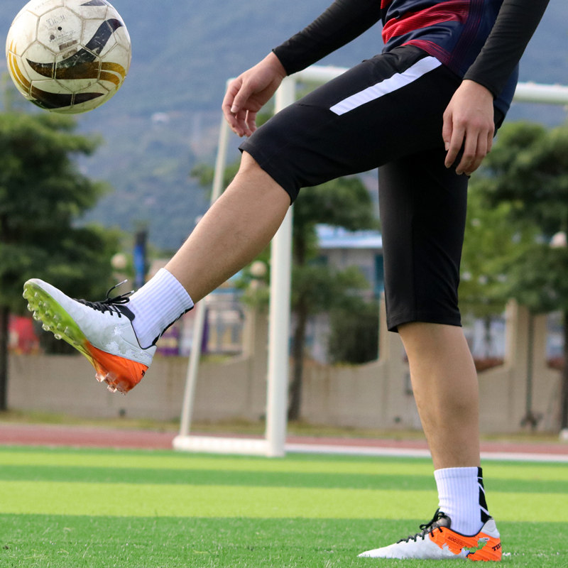 足球收腿裤训练短七分裤修身长裤小脚透气跑步运动健身口袋拉链