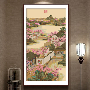 中国古画名画十字绣图片