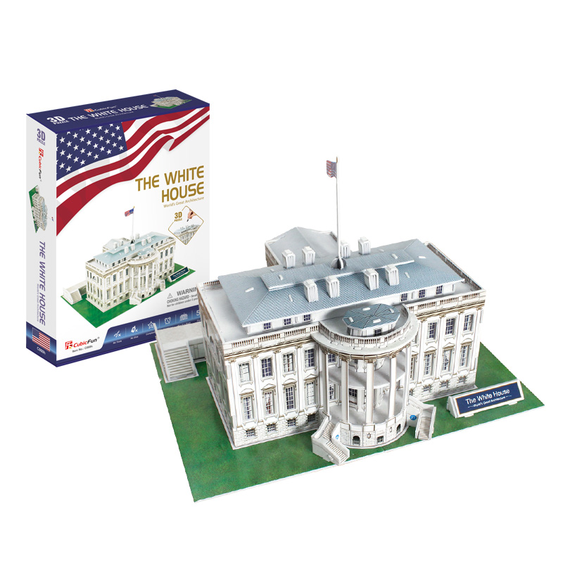 乐立方美国白宫建筑模型小型拼装积木立体拼图儿童益智玩具礼物
