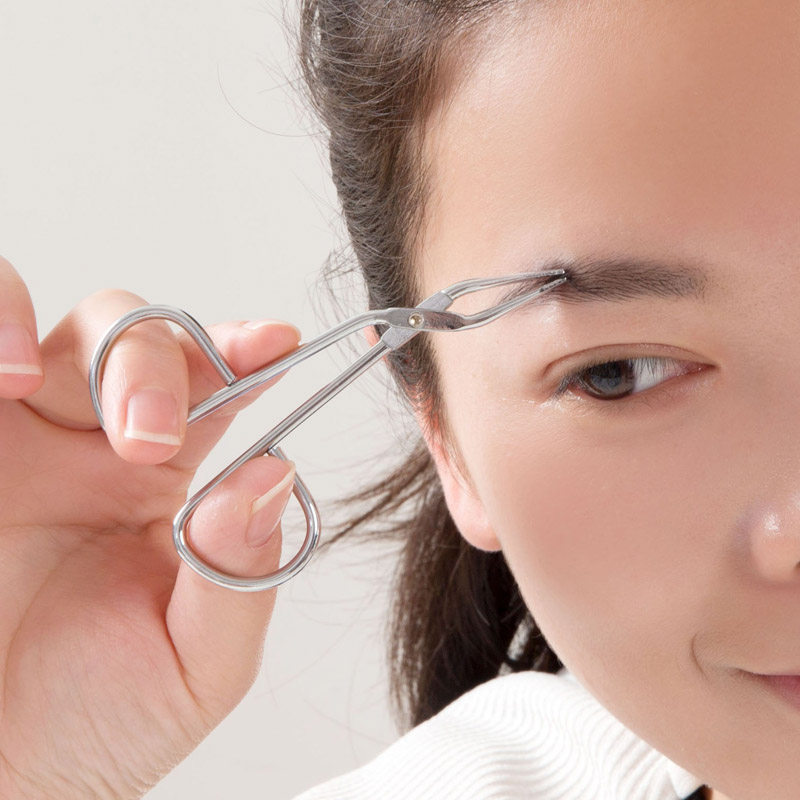 居家家 不锈钢眉毛夹美妆眉夹眉钳镊子 拔毛钳小夹子修眉夹睫毛夹