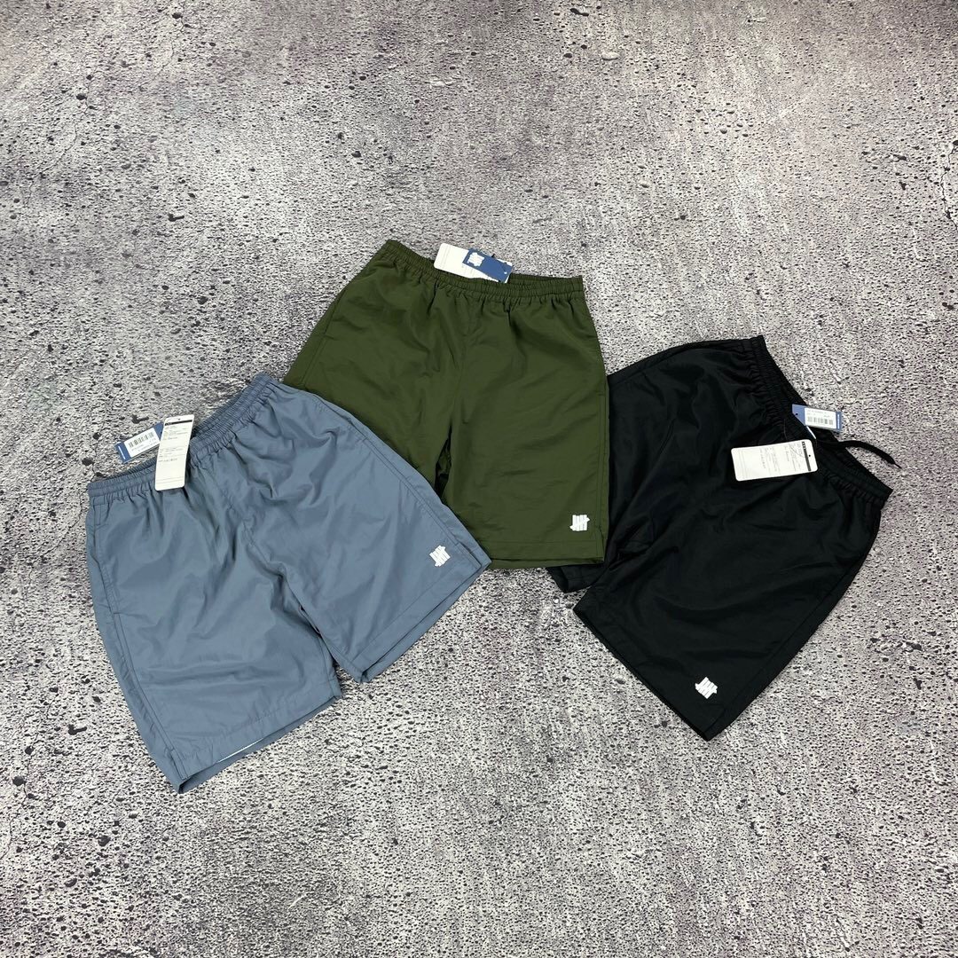 undefeated字母刺绣短裤防水速干五分裤五道杠夏季男女户外运动裤