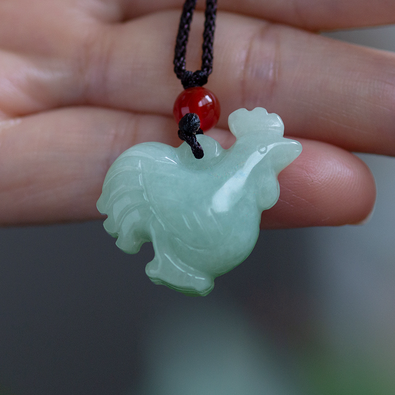钰达翡翠鸡吊坠生肖鸡立体鸡母鸡玉石鸡挂件小孩玉鸡翡翠鸡duja