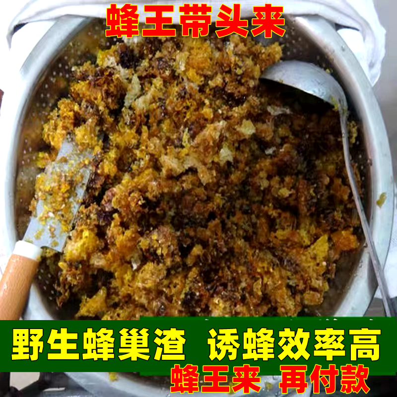 土蜂蜡渣中蜂巢蜜渣酒天然食用蜂蜡无添加引子诱蜂水丰风峰蜂蜜渣