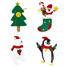 原品生活圣诞新年系列门贴 圣诞树 圣诞袜 礼物小熊 彩旗企鹅