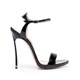 罗马黑色时装凉鞋圆头一字式扣带异形跟外贸女鞋宴会sandal heels
