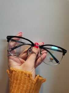 专柜正品海贼王镜架h35052复古风格近视眼镜架圆形金属半框镜架tr