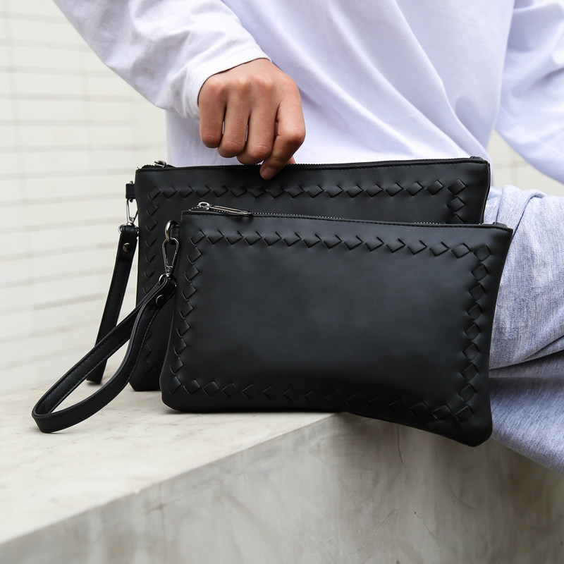 手包男新款商务休闲潮流大容量手提包夹包简约时尚街头个性邮差包