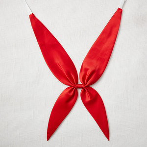 酒红色大红色纯色金鱼草结大领结 jk水手服制服延长带小物