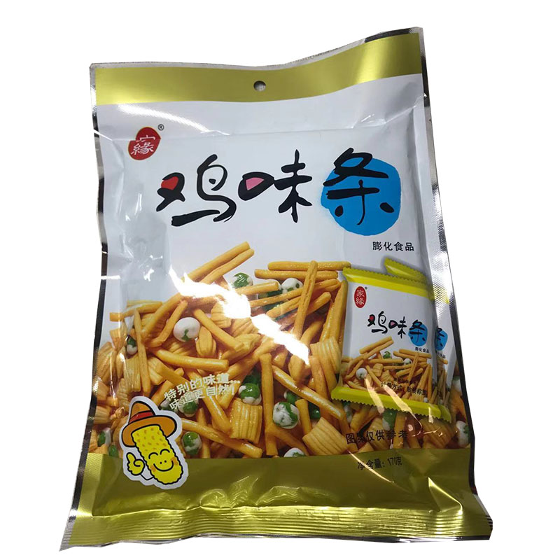 家缘鸡味条170g*3袋青豆点心面独立包装休闲小零食儿时回忆小吃