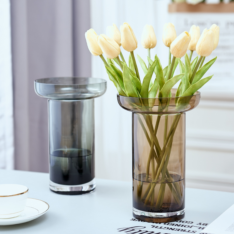 北欧风格创意玻璃花瓶摆件客厅插花水培装饰干花桌面餐桌轻奢花器