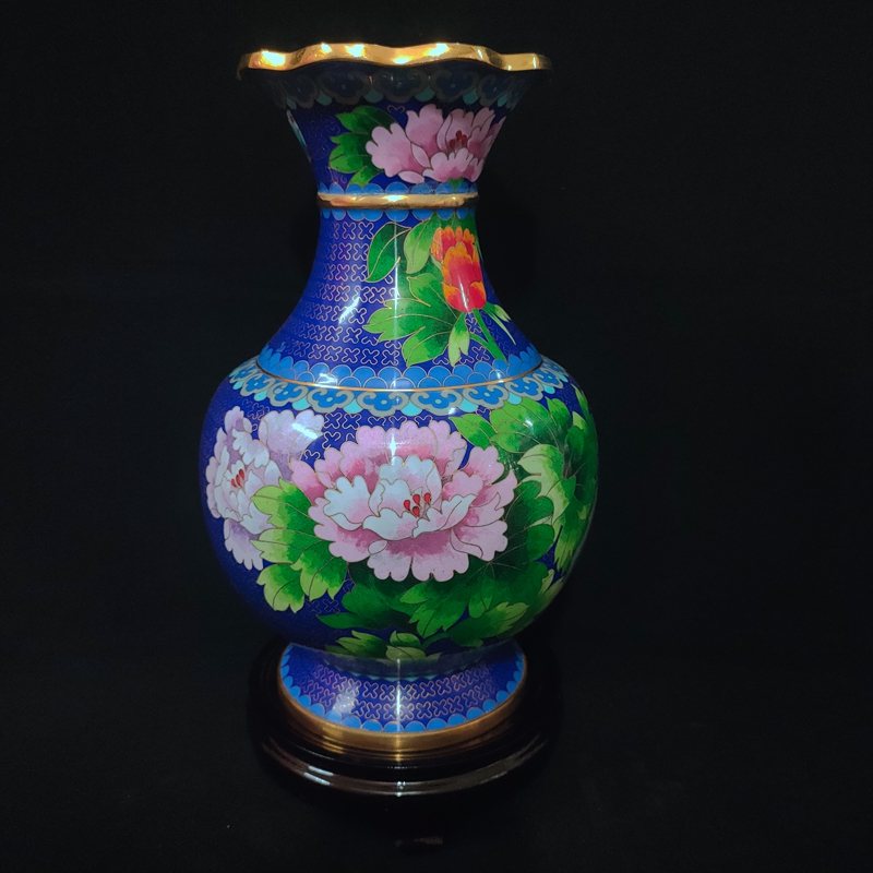 包邮北京景泰蓝花瓶铜胎掐丝珐琅瓶家居摆件旅游纪念礼品厚胎精品