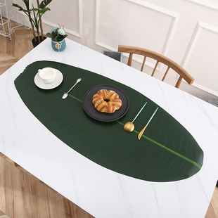 仿真植物芭蕉叶绿色餐垫餐厅餐桌垫超大号西餐垫轻奢风高级感装饰