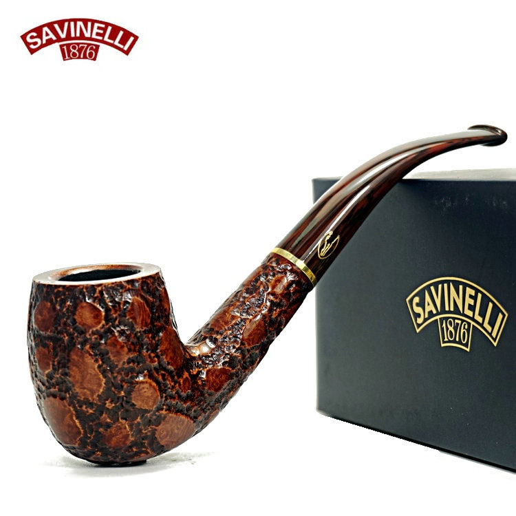 进口烟斗意大利 savinelli沙芬 鳄鱼系列 石楠根男士老式实木