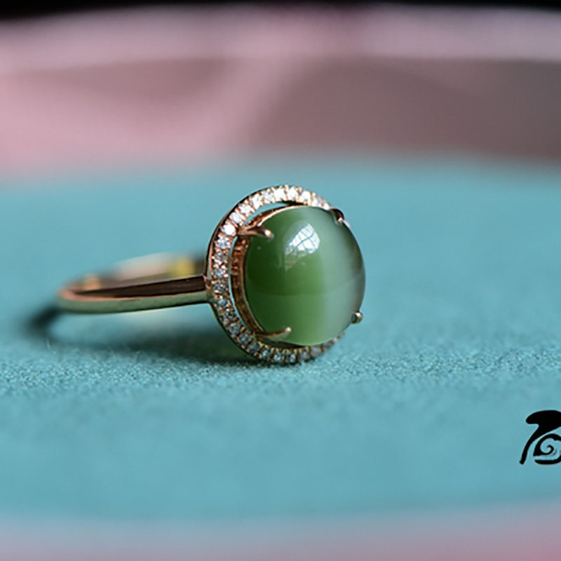 碧玉猫眼戒指