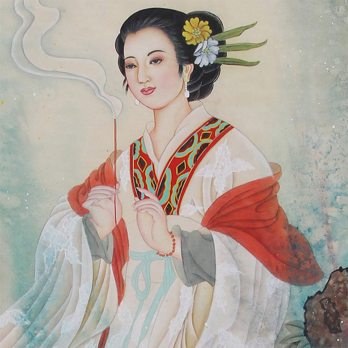 马右任《貂蝉拜月》