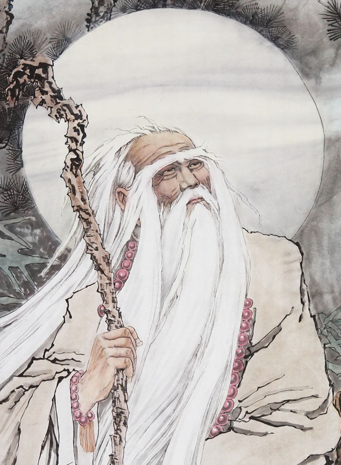 潇立《长眉罗汉》