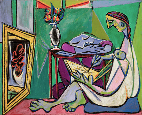现代抽象人物装饰画picasso毕加索油画缪斯临摹复制品油画