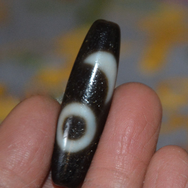 天然西藏风化老料日月星包浆天珠正品吊坠锁骨链手链配男女民族风