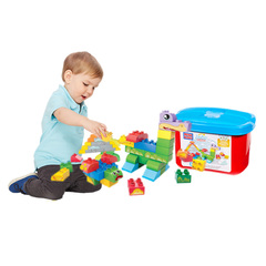 美高无限想象2-5岁小块中颗粒宝宝积木玩具早教60粒实惠主题桶装