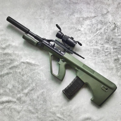 电动下供弹水弹枪绝地求生吃鸡aug步枪可连发射水蛋抢儿童玩具枪