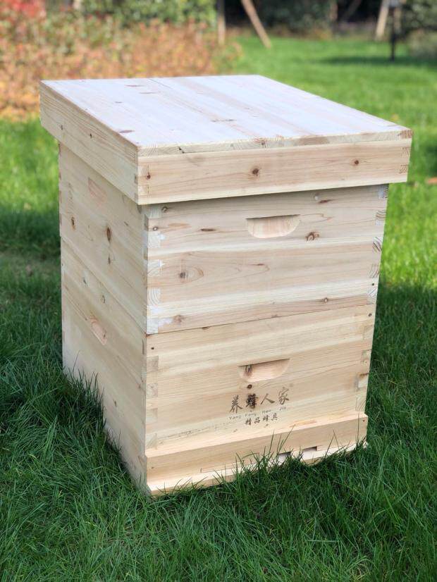 蜜蜂蜂箱全套养蜂工具专用蜂具养蜂箱煮蜡杉木中蜂标准十框蜂巢箱