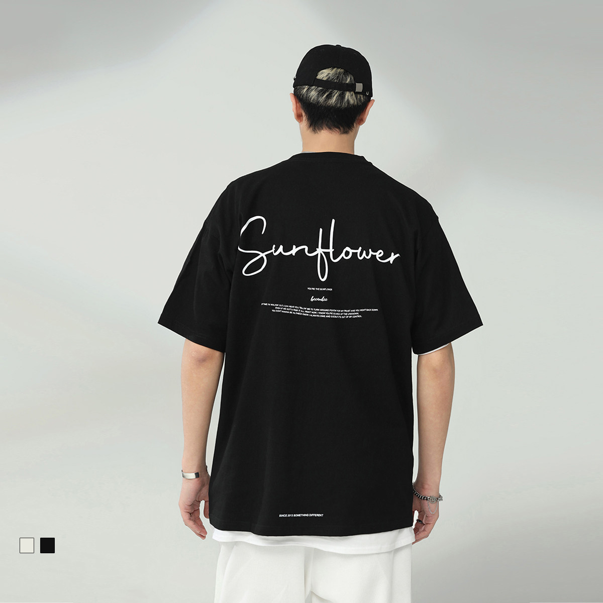 短袖英文字母女t恤